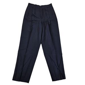 Giorgio‎ Sant Angelo Womens Dress Pants Blue Size 12 High Rise Pleated Wool 6485